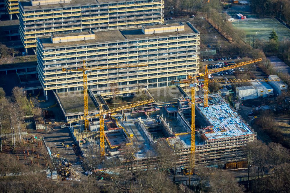 Luftbild Bochum - Campus- Gebäude der Ruhr-Universität in Bochum im Bundesland Nordrhein-Westfalen