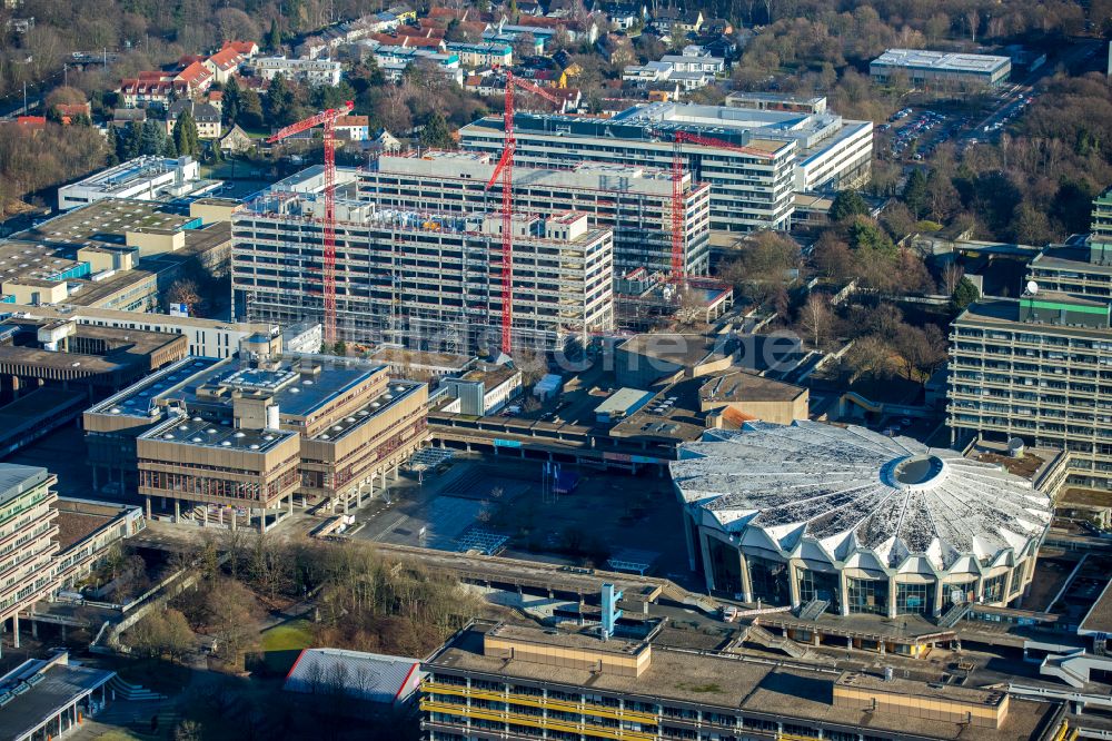 Bochum von oben - Campus- Gebäude der Ruhr-Universität in Bochum im Bundesland Nordrhein-Westfalen