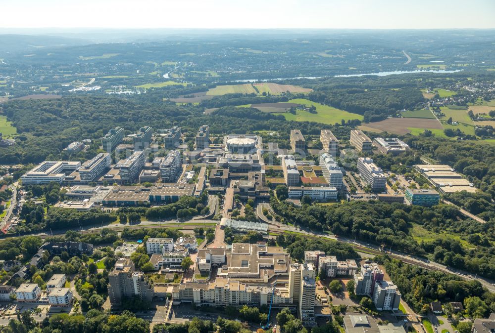 Luftbild Bochum - Campus- Gebäude der Ruhr-Universität in Bochum im Bundesland Nordrhein-Westfalen