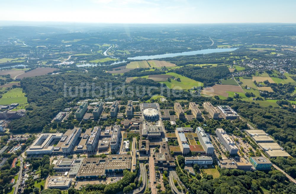 Bochum von oben - Campus- Gebäude der Ruhr-Universität in Bochum im Bundesland Nordrhein-Westfalen