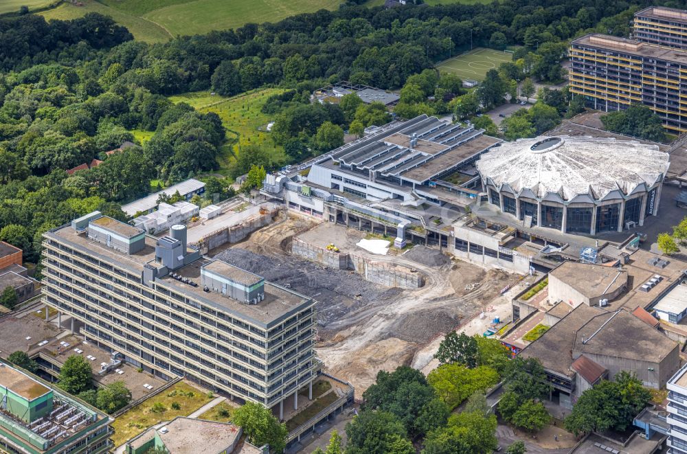 Luftaufnahme Bochum - Campus- Gebäude der Ruhr-Universität in Bochum im Bundesland Nordrhein-Westfalen