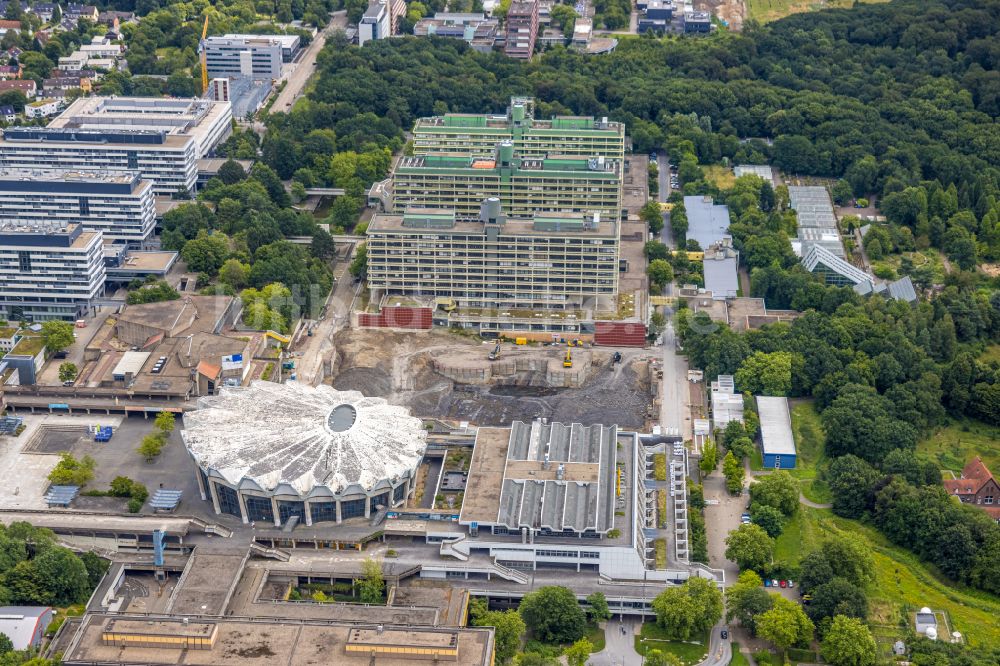 Luftaufnahme Bochum - Campus- Gebäude der Ruhr-Universität in Bochum im Bundesland Nordrhein-Westfalen