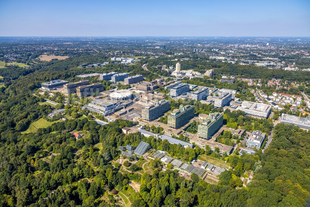 Luftbild Bochum - Campus- Gebäude der Ruhr-Universität in Bochum im Bundesland Nordrhein-Westfalen