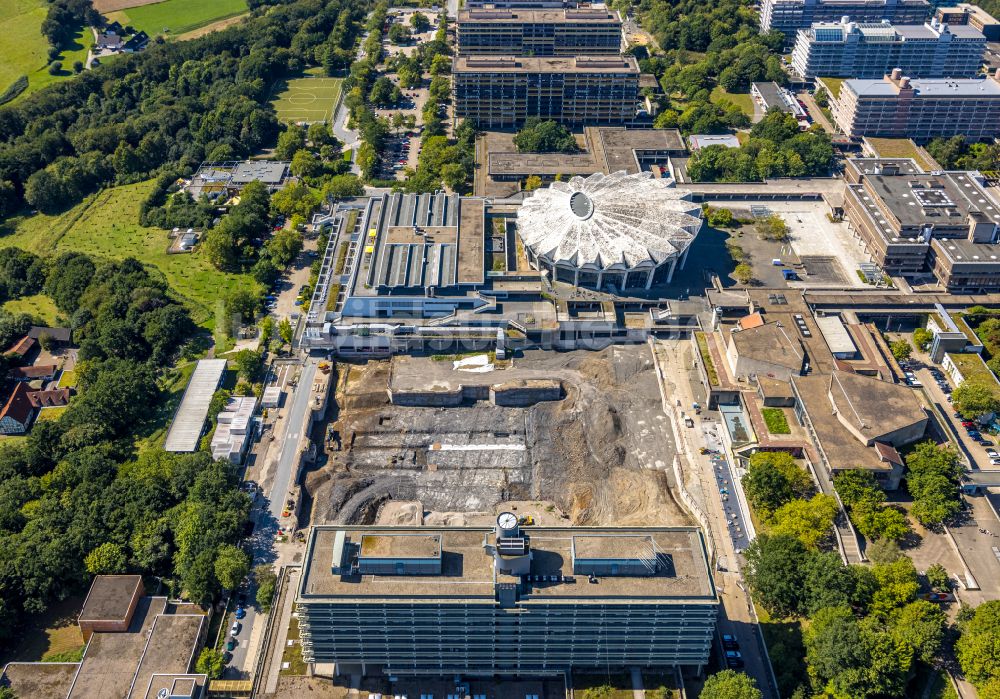 Luftbild Bochum - Campus- Gebäude der Ruhr-Universität in Bochum im Bundesland Nordrhein-Westfalen