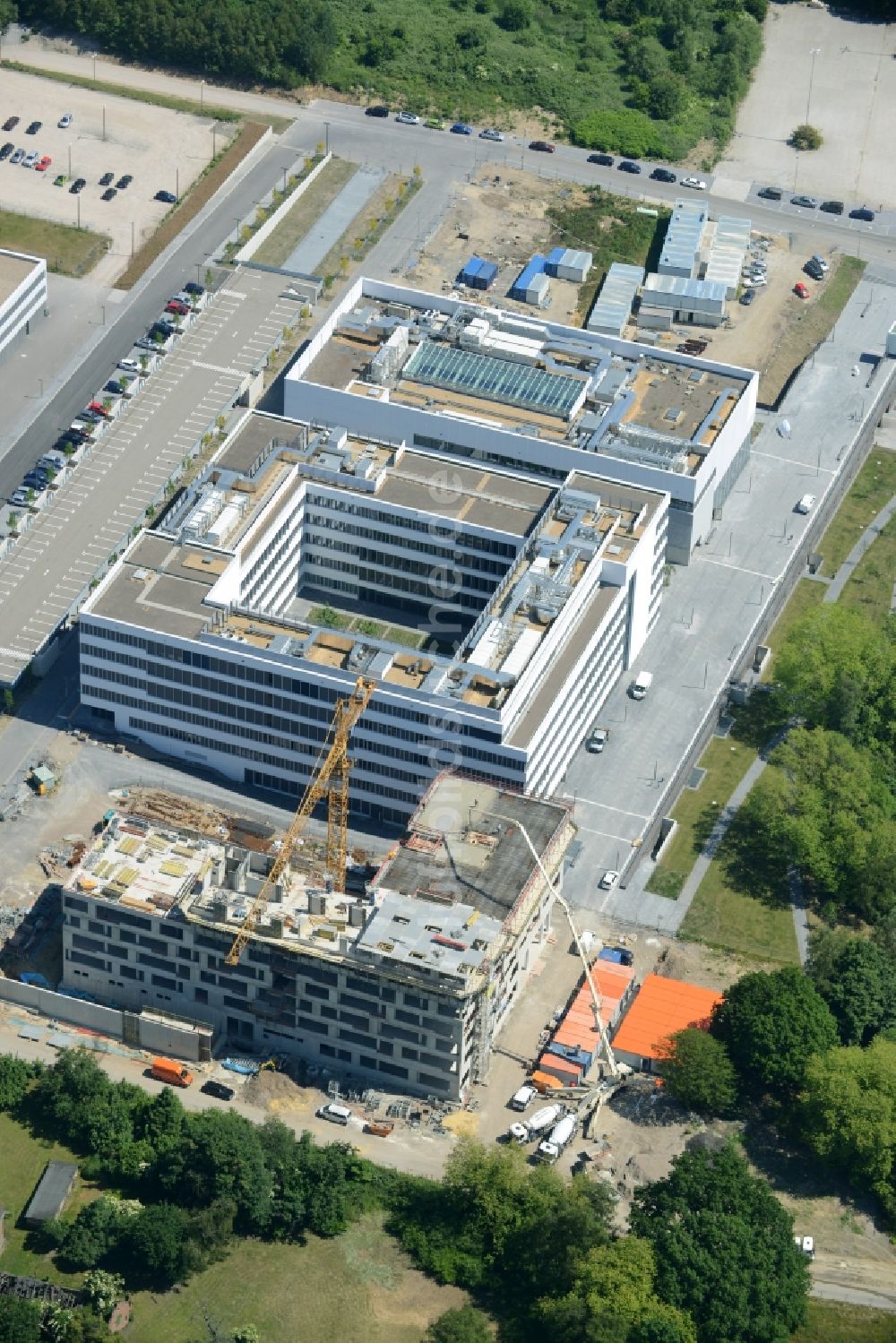 Luftaufnahme Bochum - Campus- Gebäude der Universität Aesculap-Akademie auf dem Gesundheitscampus in Bochum im Bundesland Nordrhein-Westfalen