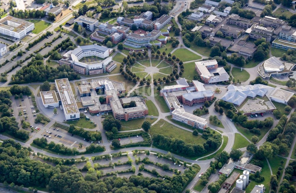 Luftaufnahme Bayreuth - Campus- Gebäude der Universität in Bayreuth im Bundesland Bayern