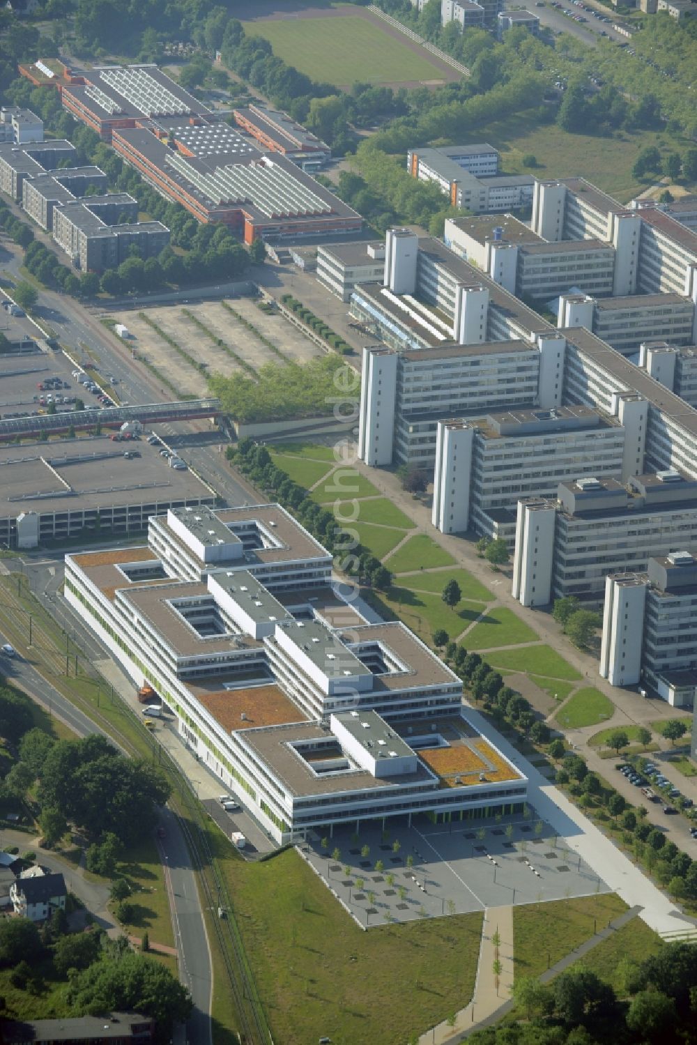 Luftbild Bielefeld - Campus- Gebäude der Universität in Bielefeld im Bundesland Nordrhein-Westfalen