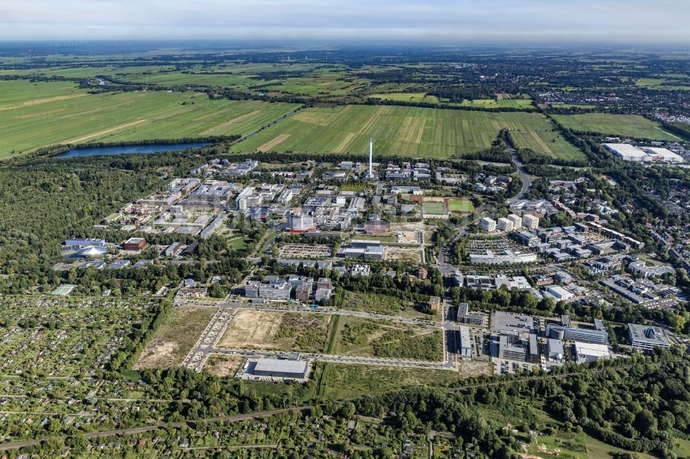 Bremen aus der Vogelperspektive: Campus- Gebäude der Universität Bremen im Ortsteil Lehe in Bremen, Deutschland