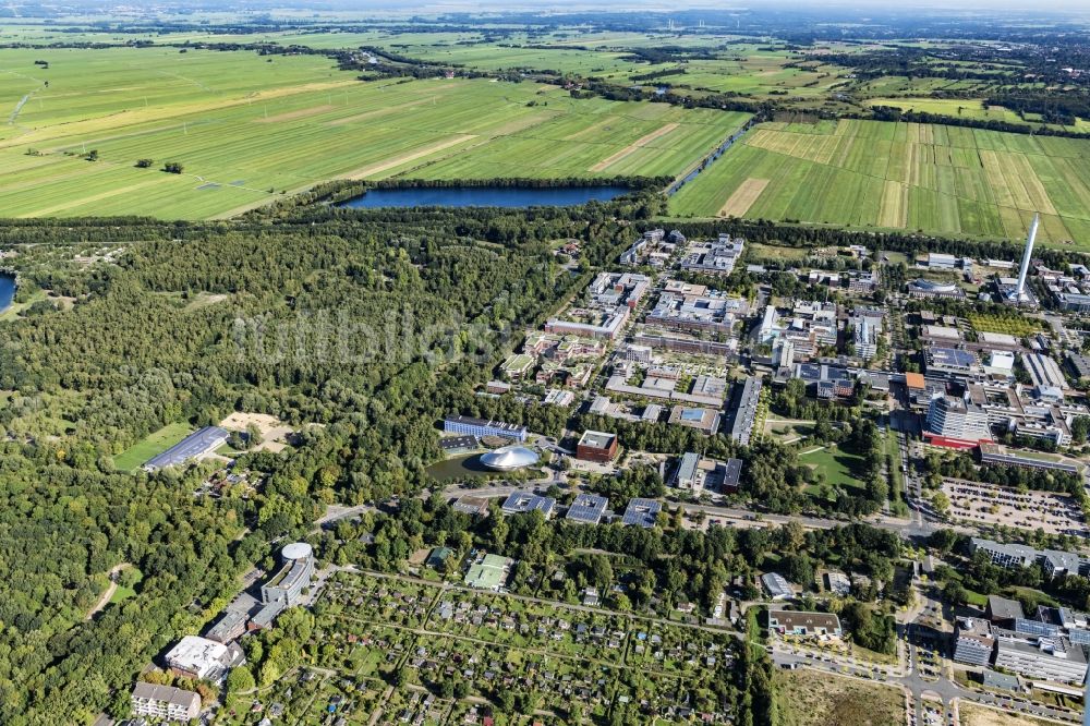 Bremen von oben - Campus- Gebäude der Universität Bremen im Ortsteil Lehe in Bremen, Deutschland