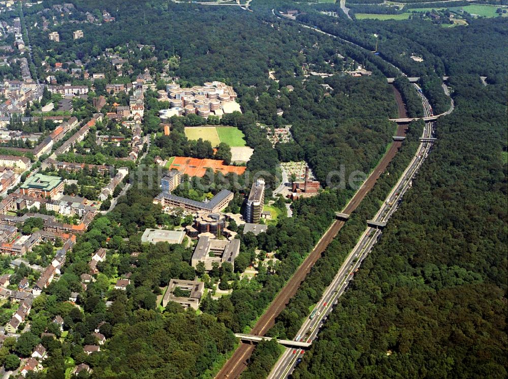 Luftaufnahme Duisburg - Campus- Gebäude der Universität Duisburg-Essen in Duisburg im Bundesland Nordrhein-Westfalen