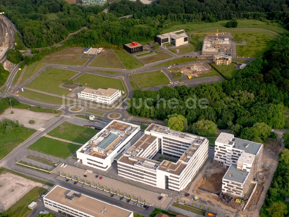 Luftaufnahme Bochum - Campus- Gebäude der Universität Hochschule für Gesundheit am Gesundheitscampus in Bochum im Bundesland Nordrhein-Westfalen, Deutschland