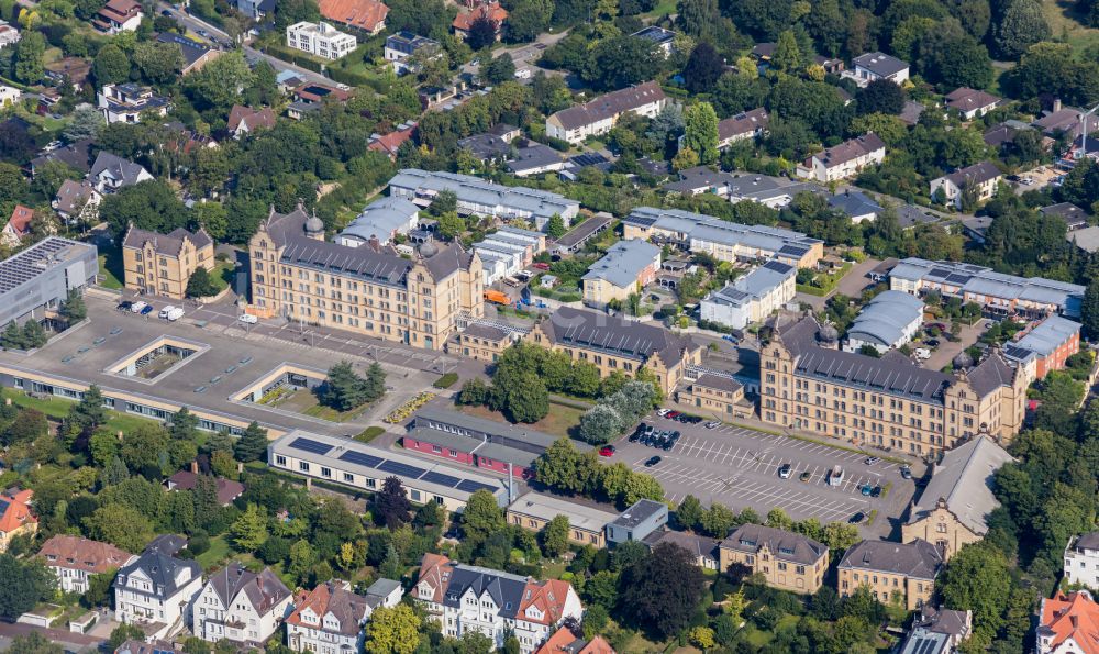 Osnabrück von oben - Campus- Gebäude der Universität Hochschule Osnabrück im Ortsteil Westerberg in Osnabrück im Bundesland Niedersachsen, Deutschland