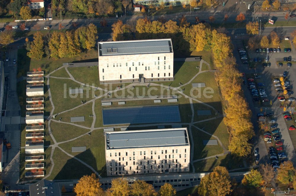 Luftbild Dresden - Campus- Gebäude der Universität TU Technische Universität in Dresden im Bundesland Sachsen, Deutschland