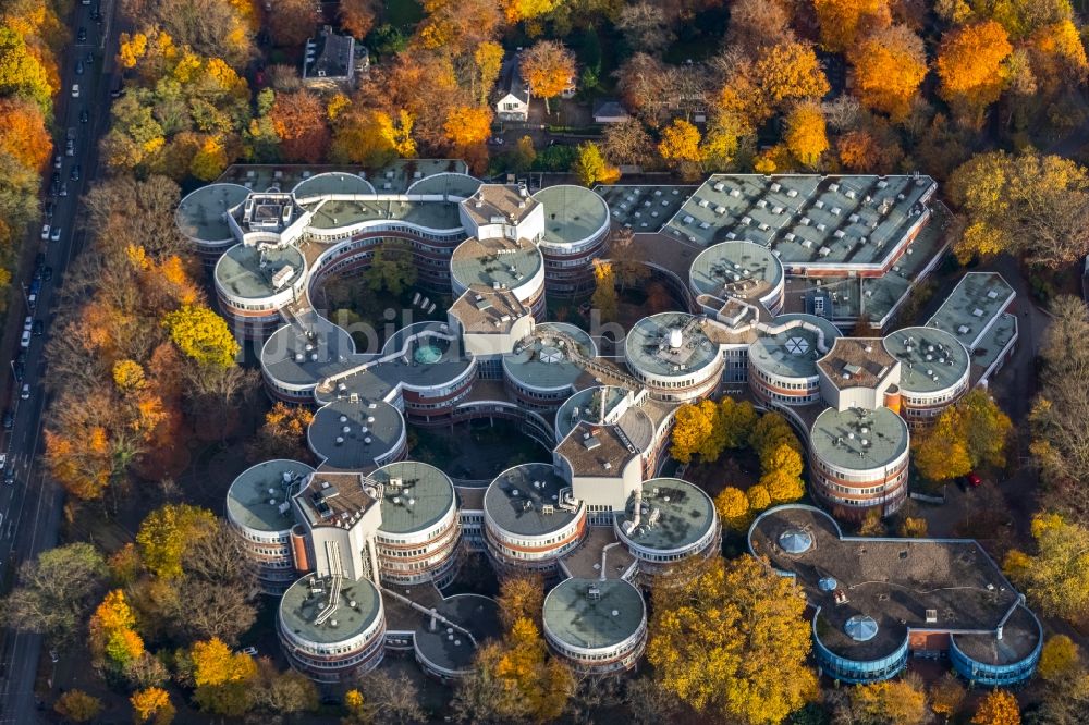 Luftbild Duisburg - Campus- Gebäude der Universität - umgangssprachlich Keksdosen genannt - Essen-Duisburg im Bundesland Nordrhein-Westfalen