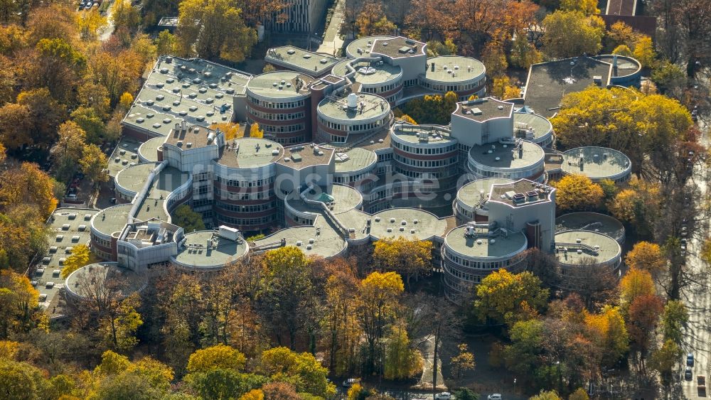 Luftbild Duisburg - Campus- Gebäude der Universität - umgangssprachlich Keksdosen genannt - Essen-Duisburg im Bundesland Nordrhein-Westfalen