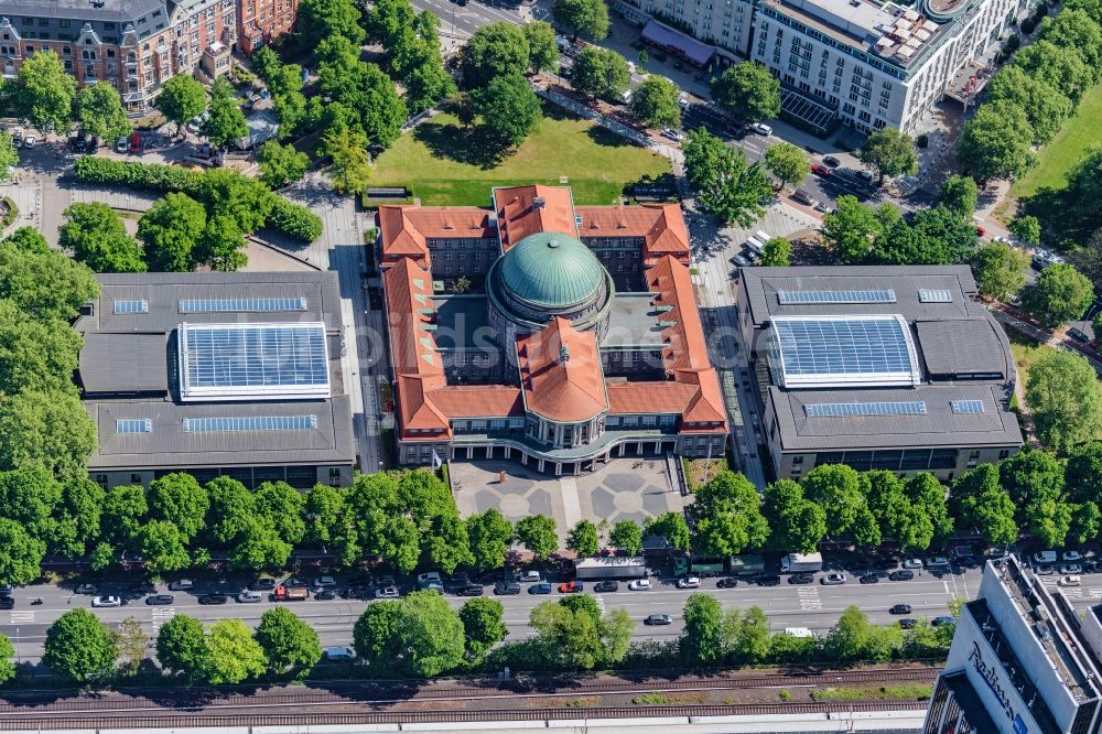 Luftbild Hamburg - Campus- Gebäude der Universität der Universität Hamburg an der Edmund-Siemers-Allee im Ortsteil Rotherbaum in Hamburg, Deutschland