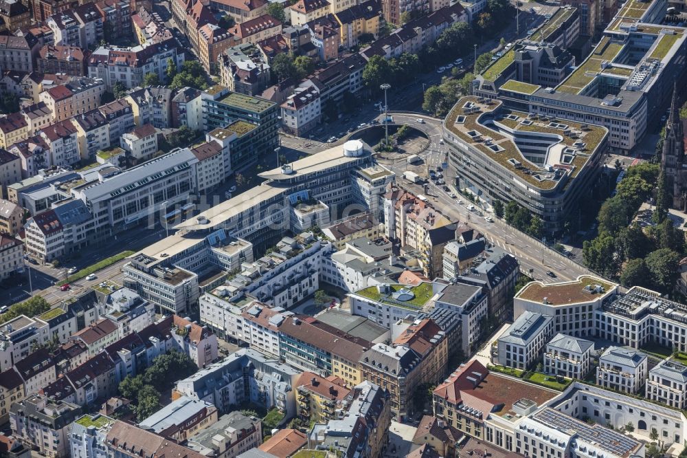 Luftaufnahme Stuttgart - Campus- Gebäude der Universität Universität Stuttgart an der Keplerstraße in Stuttgart im Bundesland Baden-Württemberg, Deutschland