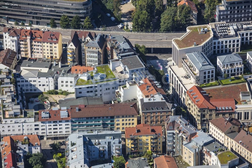 Stuttgart aus der Vogelperspektive: Campus- Gebäude der Universität Universität Stuttgart an der Keplerstraße in Stuttgart im Bundesland Baden-Württemberg, Deutschland