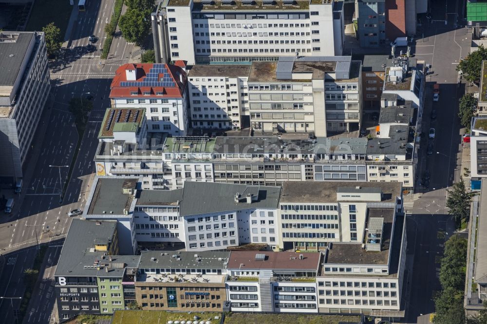 Luftbild Stuttgart - Campus- Gebäude der Universität Universität Stuttgart an der Keplerstraße in Stuttgart im Bundesland Baden-Württemberg, Deutschland