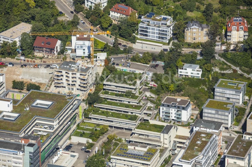 Luftaufnahme Stuttgart - Campus- Gebäude der Universität Universität Stuttgart an der Keplerstraße in Stuttgart im Bundesland Baden-Württemberg, Deutschland