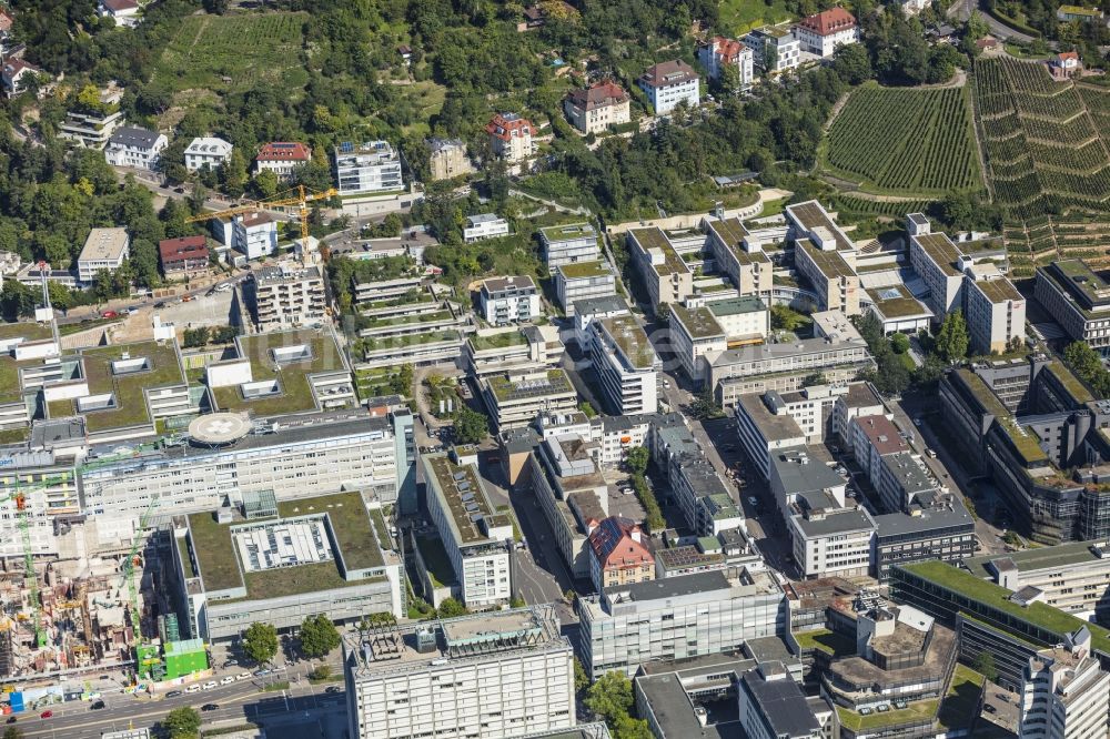 Stuttgart von oben - Campus- Gebäude der Universität Universität Stuttgart an der Keplerstraße in Stuttgart im Bundesland Baden-Württemberg, Deutschland