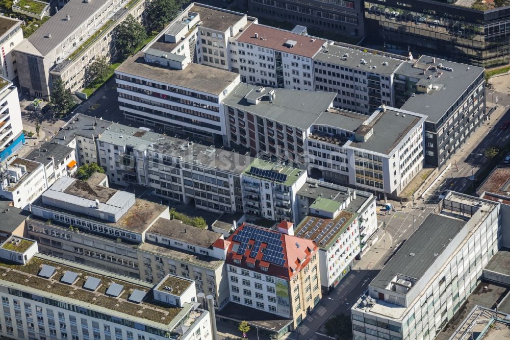 Stuttgart aus der Vogelperspektive: Campus- Gebäude der Universität Universität Stuttgart an der Keplerstraße in Stuttgart im Bundesland Baden-Württemberg, Deutschland