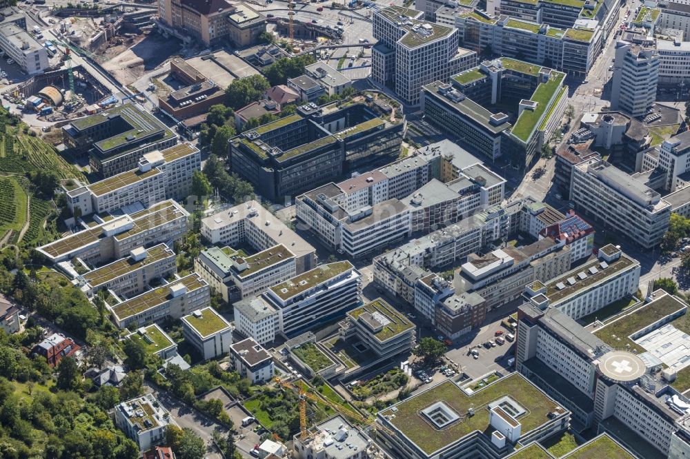 Luftbild Stuttgart - Campus- Gebäude der Universität Universität Stuttgart an der Keplerstraße in Stuttgart im Bundesland Baden-Württemberg, Deutschland