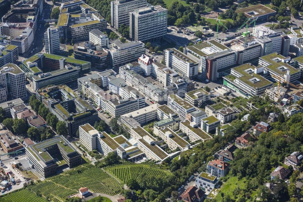 Luftaufnahme Stuttgart - Campus- Gebäude der Universität Universität Stuttgart an der Keplerstraße in Stuttgart im Bundesland Baden-Württemberg, Deutschland