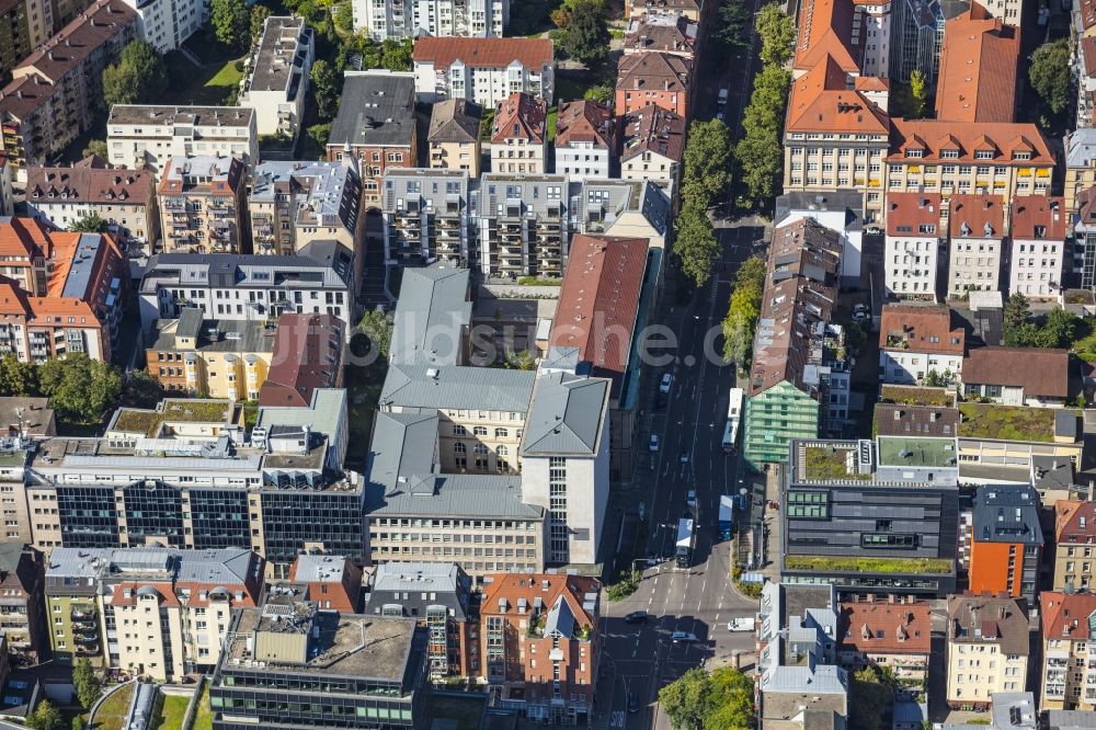 Stuttgart von oben - Campus- Gebäude der Universität Universität Stuttgart an der Keplerstraße in Stuttgart im Bundesland Baden-Württemberg, Deutschland