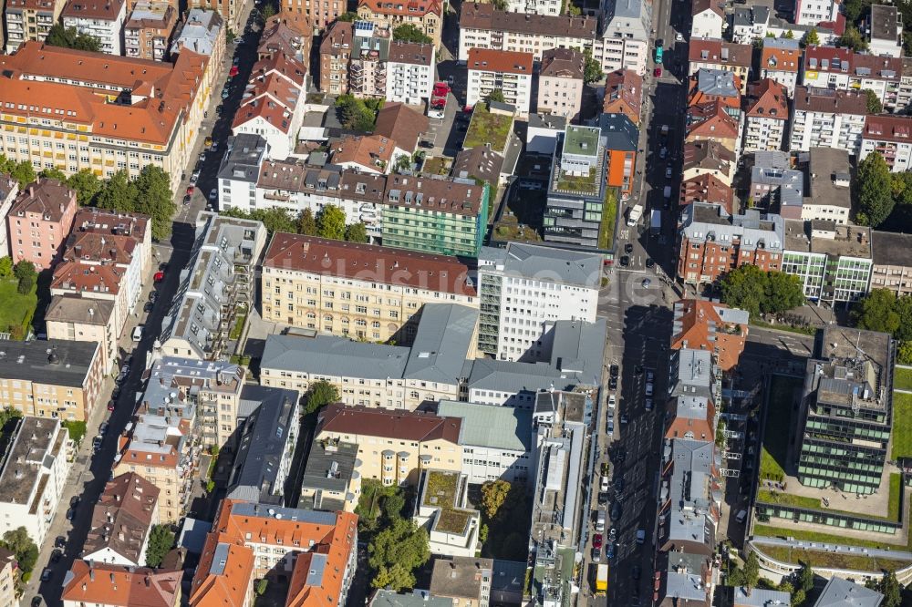 Luftbild Stuttgart - Campus- Gebäude der Universität Universität Stuttgart an der Keplerstraße in Stuttgart im Bundesland Baden-Württemberg, Deutschland