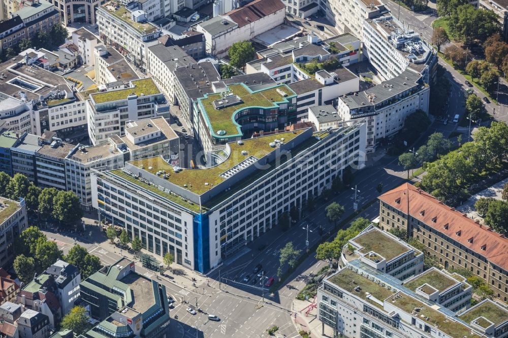 Stuttgart von oben - Campus- Gebäude der Universität Universität Stuttgart an der Keplerstraße in Stuttgart im Bundesland Baden-Württemberg, Deutschland