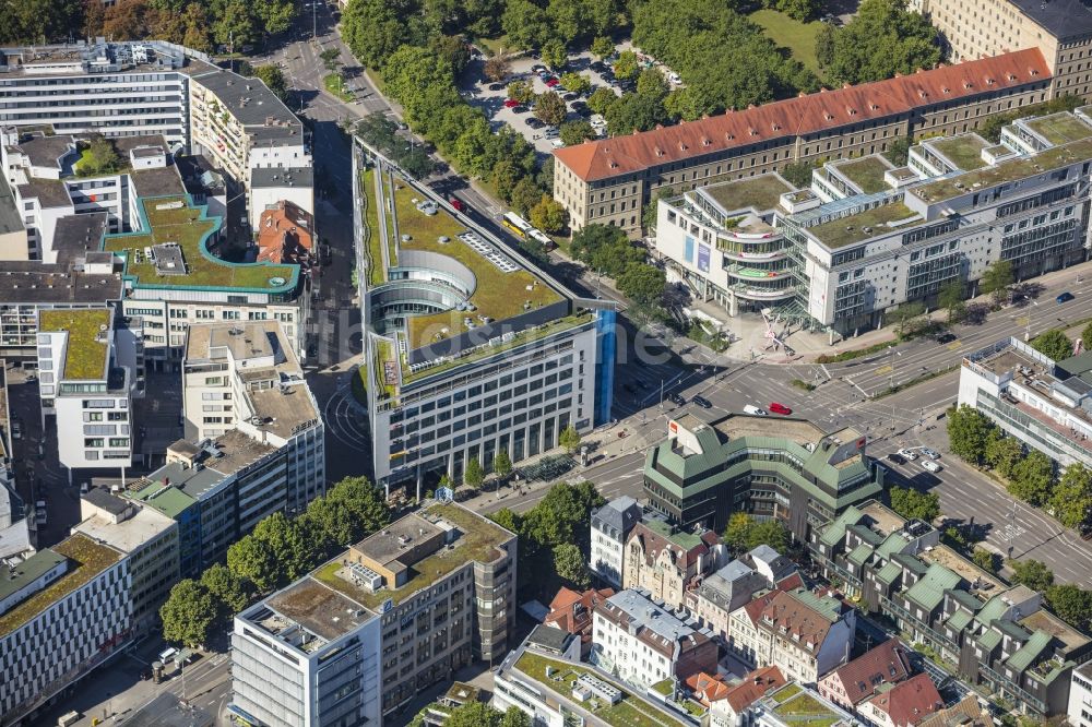 Stuttgart aus der Vogelperspektive: Campus- Gebäude der Universität Universität Stuttgart an der Keplerstraße in Stuttgart im Bundesland Baden-Württemberg, Deutschland