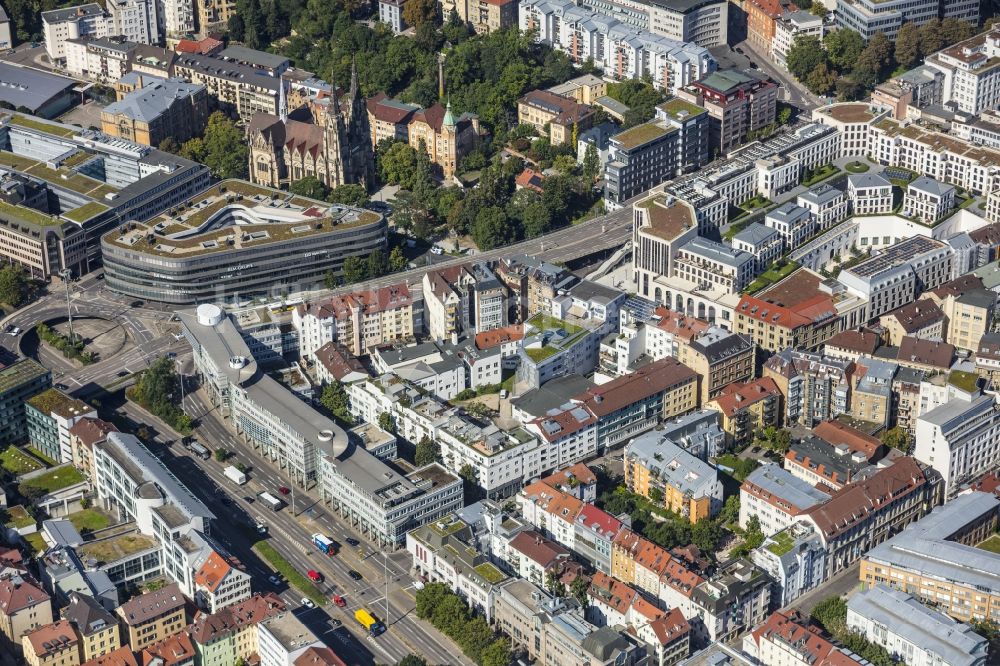 Stuttgart von oben - Campus- Gebäude der Universität Universität Stuttgart an der Keplerstraße in Stuttgart im Bundesland Baden-Württemberg, Deutschland