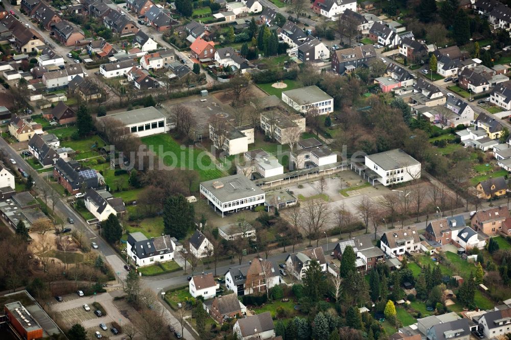 Luftbild Duisburg - Campus- Gebäude der Volkshochschule-Süd in Duisburg im Bundesland Nordrhein-Westfalen