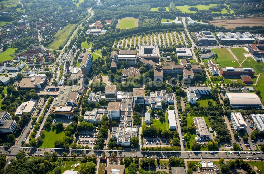 Luftaufnahme Dortmund - Campus- Gelände und Gebäude des Campus Nord der Technischen Universität in Dortmund im Bundesland Nordrhein-Westfalen