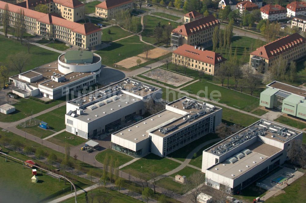 Magdeburg aus der Vogelperspektive: Campus-Gelände der Hochschule Magdeburg-Stendal (FH)