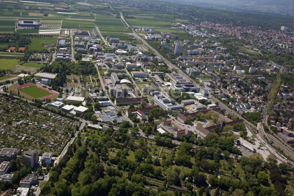 Mainz aus der Vogelperspektive: Campus - Gelände der Johannes Gutenberg Universität in Mainz im Bundesland Rheinland-Pfalz