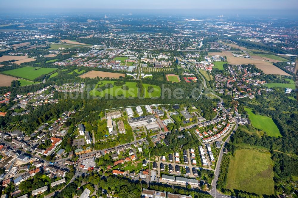 Luftaufnahme Dortmund - Campus- Gelände der Technischen Universität in Dortmund im Bundesland Nordrhein-Westfalen