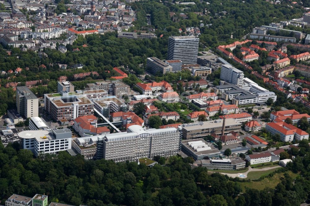 Luftbild Mainz - Campus - Gelände der Universität Johannes Gutenberg in Mainz im Bundesland Rheinland-Pfalz