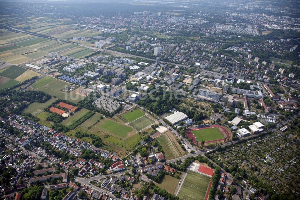 Luftbild Mainz - Campus - Gelände der Universität Johannes Gutenberg in Mainz im Bundesland Rheinland-Pfalz