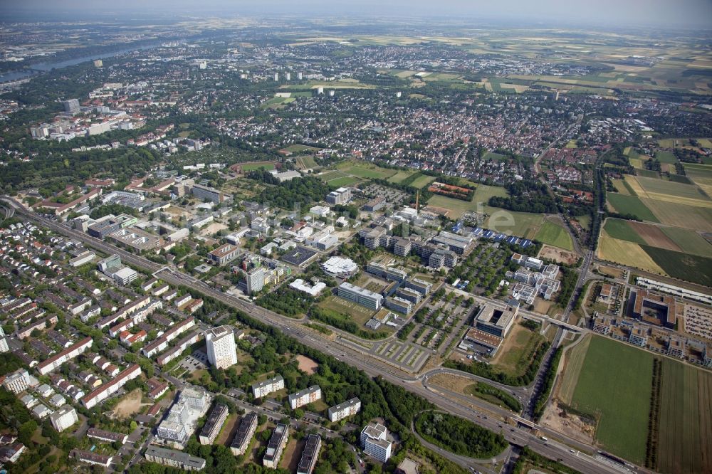 Luftbild Mainz - Campus - Gelände der Universität Johannes Gutenberg in Mainz im Bundesland Rheinland-Pfalz