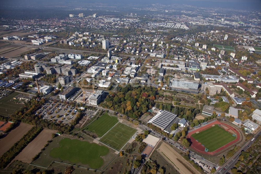 Luftbild Mainz - Campus - Gelände der Universität Johannes Gutenberg in Mainz im Bundesland Rheinland-Pfalz