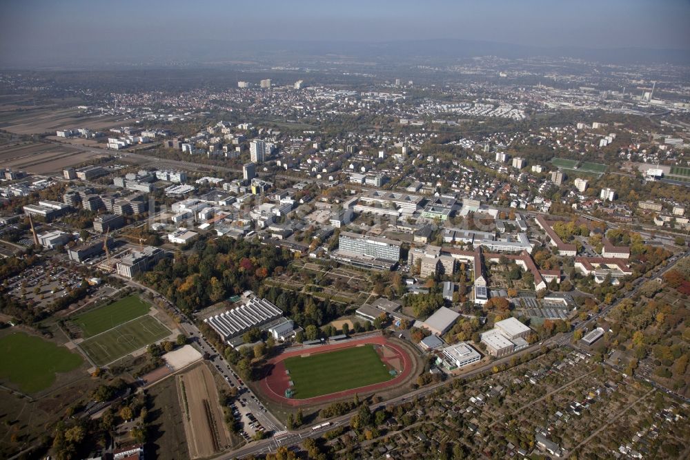 Luftaufnahme Mainz - Campus - Gelände der Universität Johannes Gutenberg in Mainz im Bundesland Rheinland-Pfalz