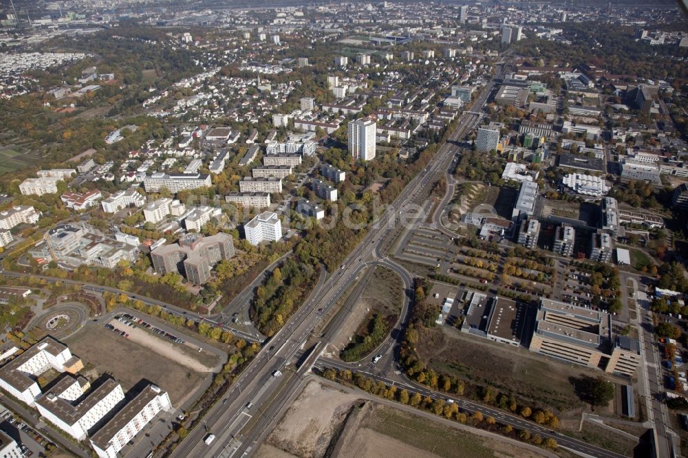 Mainz aus der Vogelperspektive: Campus - Gelände der Universität Johannes Gutenberg in Mainz im Bundesland Rheinland-Pfalz