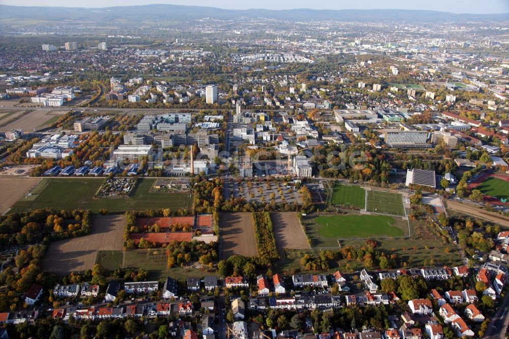 Luftbild Mainz - Campus - Gelände der Universität Johannes Gutenberg in Mainz im Bundesland Rheinland-Pfalz