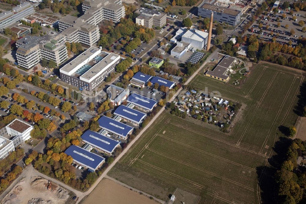 Mainz von oben - Campus- Gelände der Universität Johannes- Gutenberg- Universität in Mainz im Bundesland Rheinland-Pfalz, Deutschland