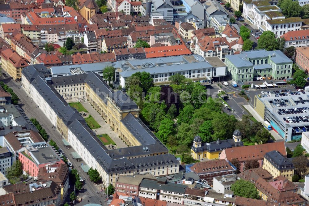 Luftbild Würzburg - Campus- Gelände der Universität Philosophische Fakultät II der Julius-Maximilians-Universität in Würzburg im Bundesland Bayern