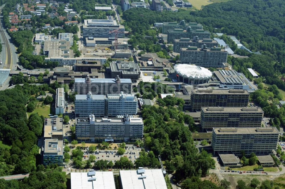 Luftbild Bochum - Campus- Gelände der Universität Ruhr-Universität in Bochum im Bundesland Nordrhein-Westfalen