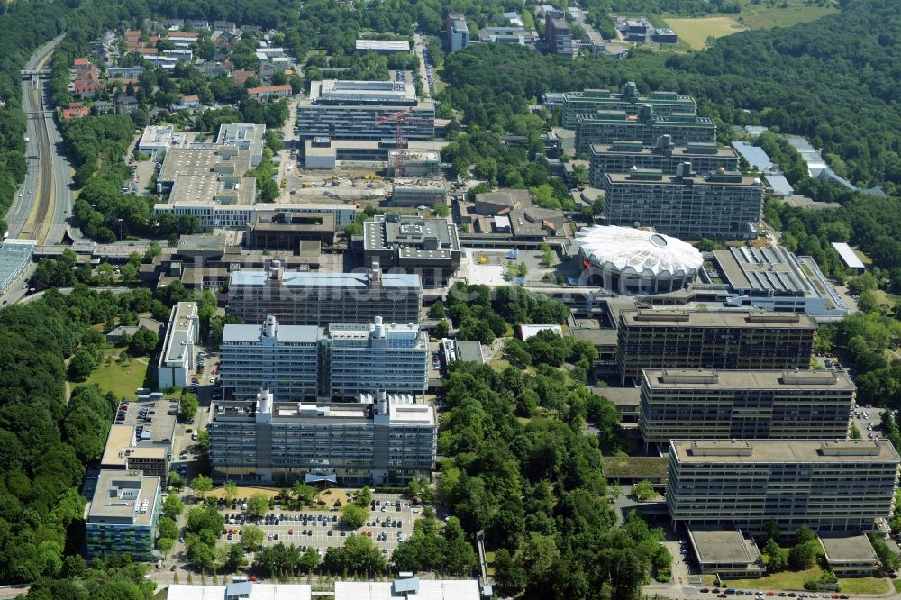 Luftaufnahme Bochum - Campus- Gelände der Universität Ruhr-Universität in Bochum im Bundesland Nordrhein-Westfalen