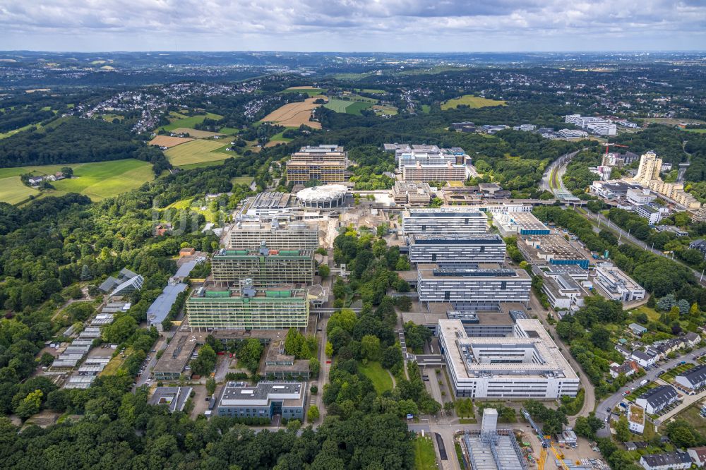 Bochum von oben - Campus- Gelände der Universität Ruhr-Universität Bochum RUB in Bochum im Bundesland Nordrhein-Westfalen, Deutschland